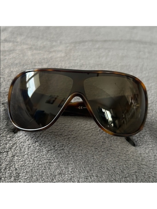 Valentino Shield Sunglasses with Red Case and Tortoiseshell Frame